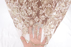 Rosegold Glitter & Sequin Bridal Lace