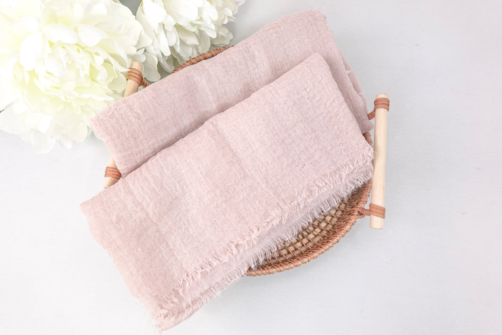 Dusty Rose Gauze Scarf