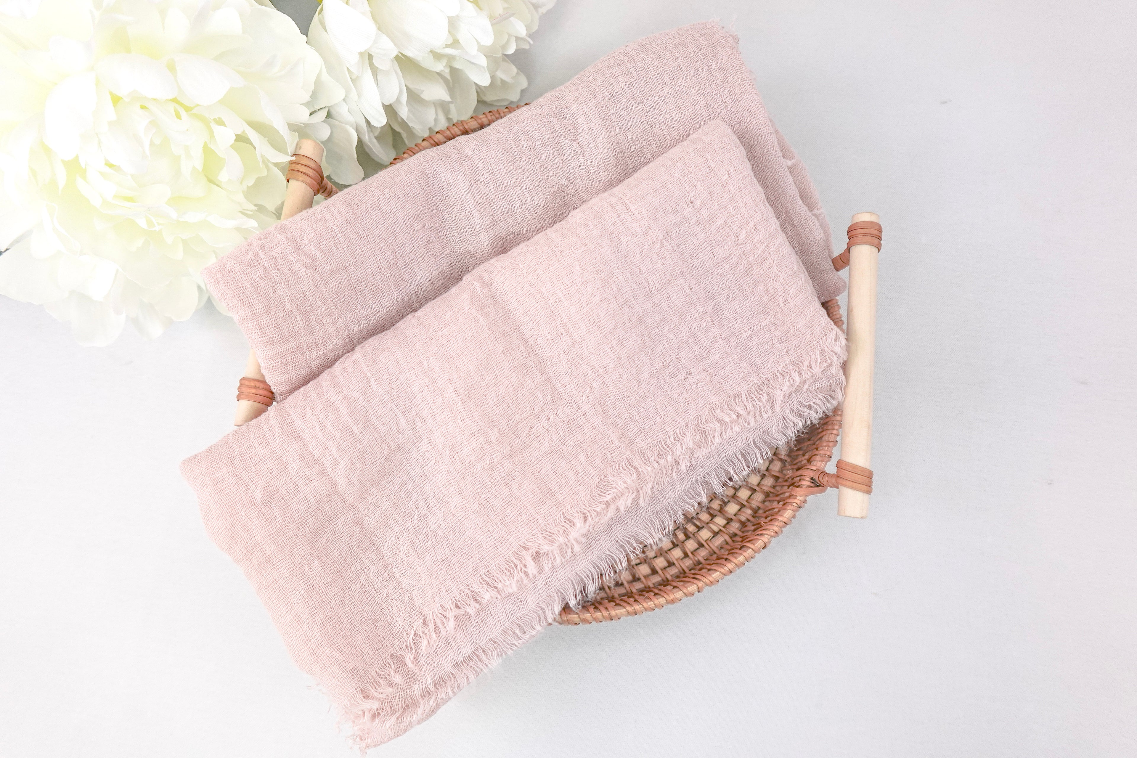 Dusty Rose Gauze Scarf