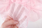Fairytale Pink Square Scarf with Silver Details