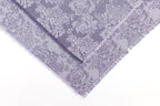 Blackberry Roses Design Two Tone Church Scarf with Frayed Edge
