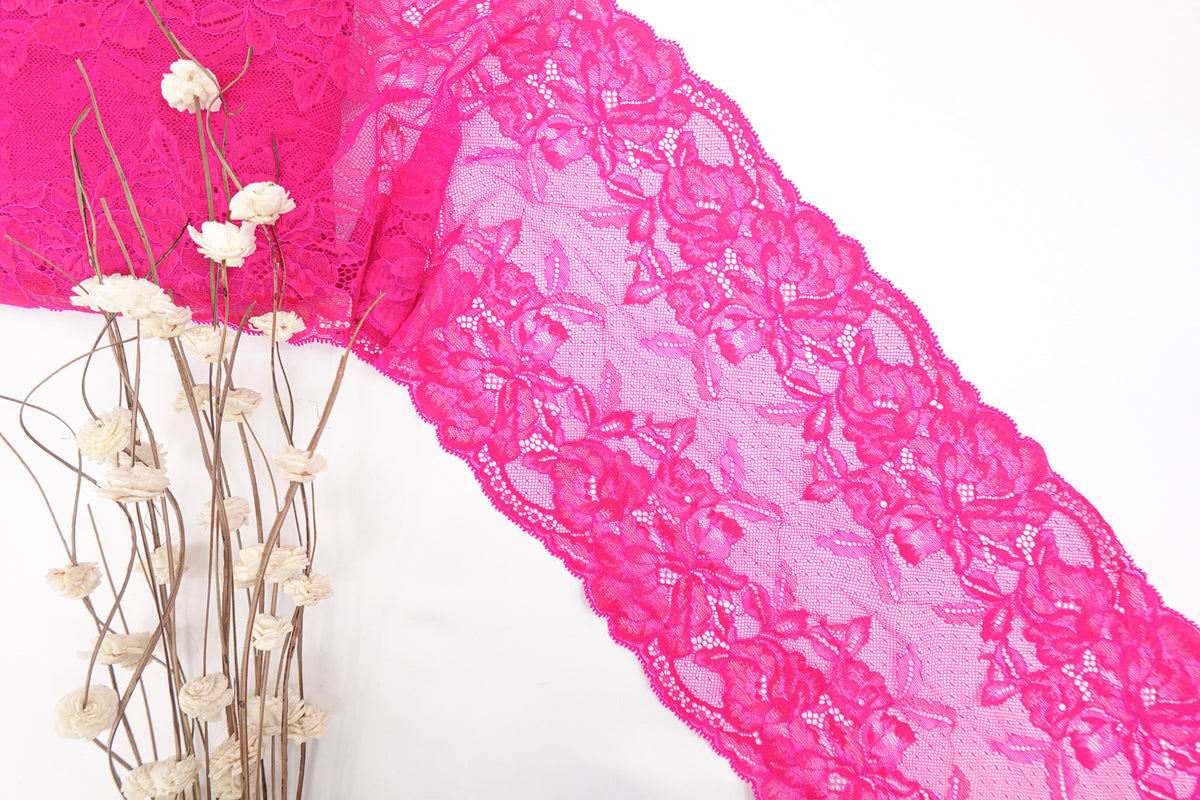 Hot Pink 9" Lace