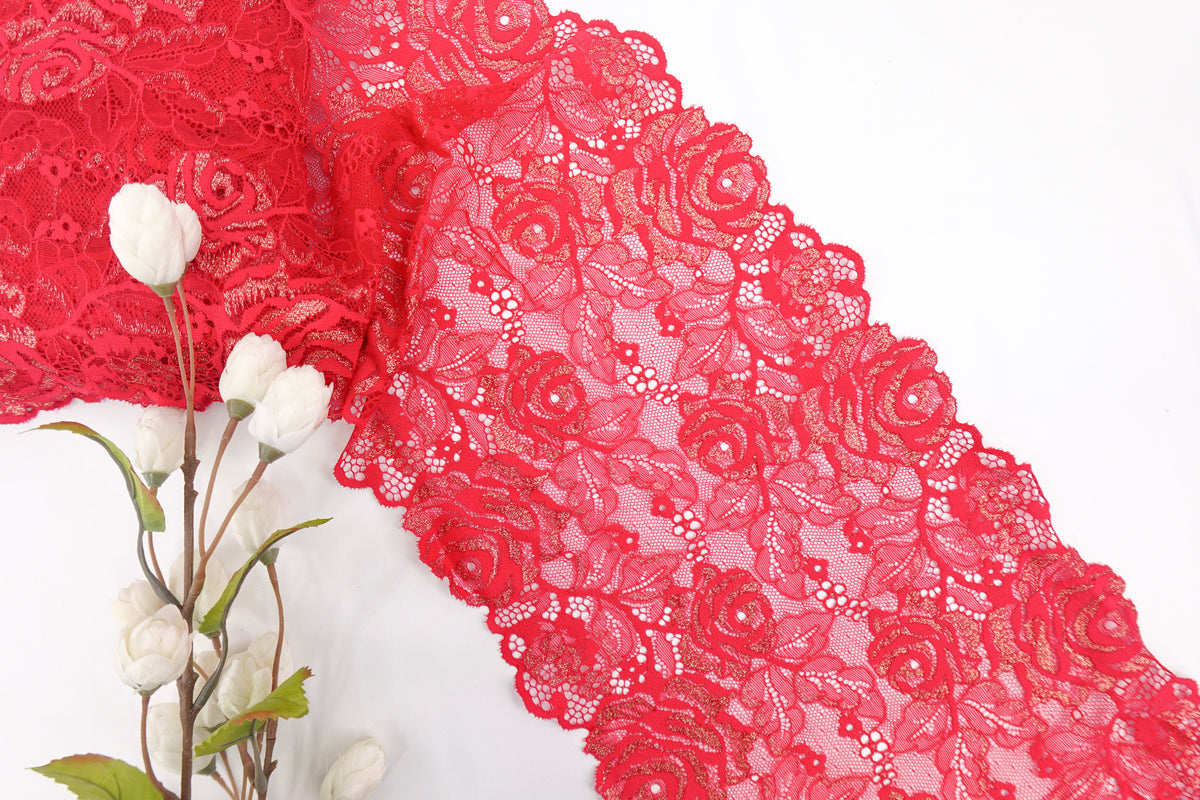 Lipstick Red 9" Lace
