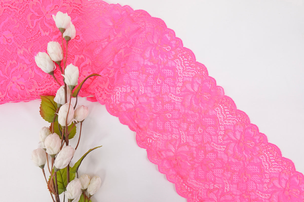 Hot Pink 7.5" Lace