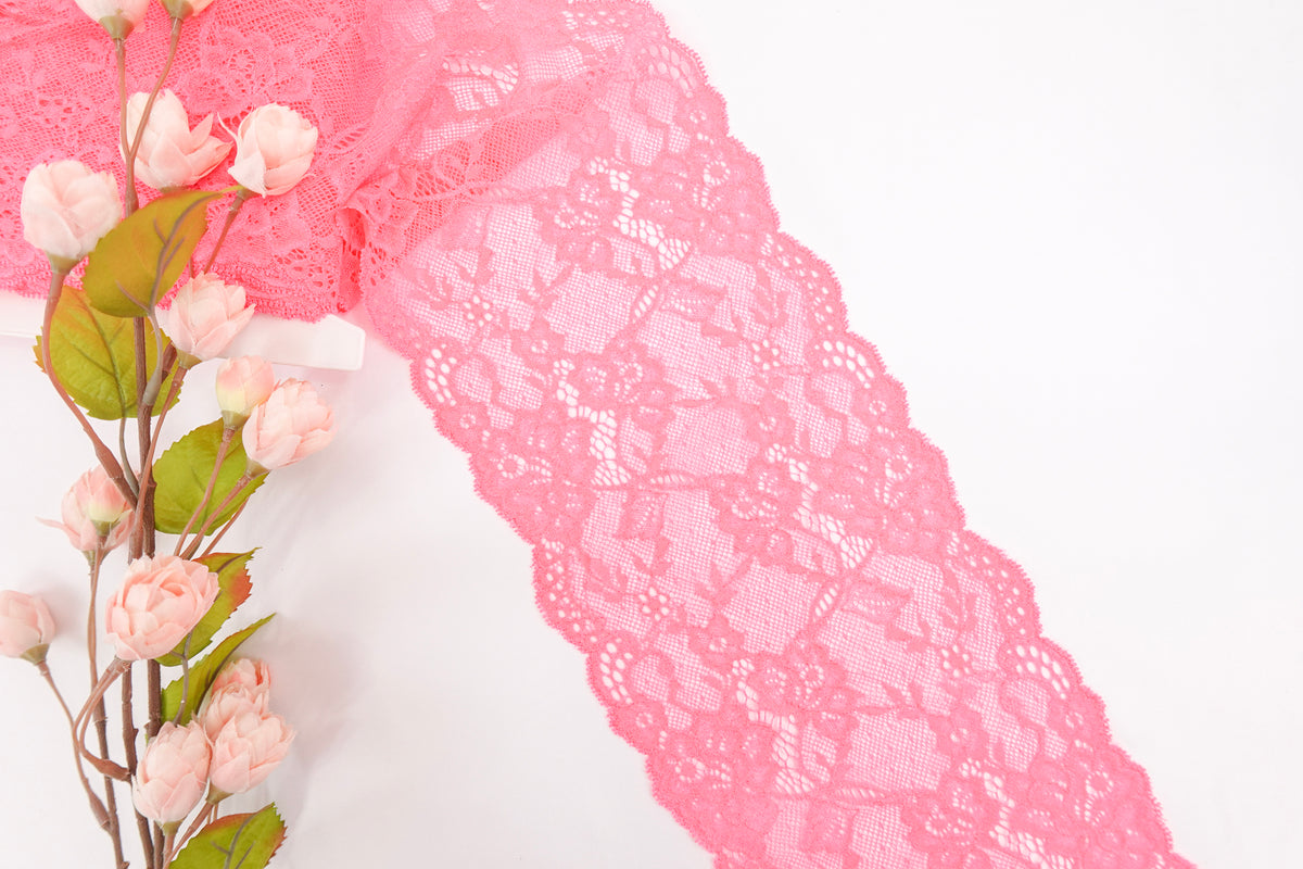 Hot Pink 7.5" Lace