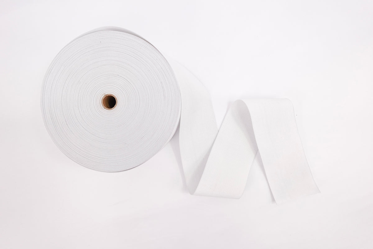 White 3" Waistband Elastic