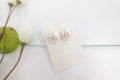 Pearl  Iridescent Chrome Chunky Stud Earrings