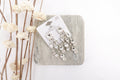 Silver Crystal Three Strand Dangle Earrings
