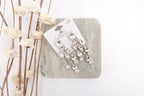 Silver Crystal Three Strand Dangle Earrings