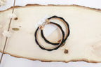 Extra Large Black Crystal Hoop Earrings