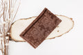 Brown Roses Design Two Tone Church Scarf with Frayed Edge