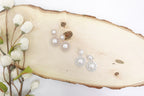 Cubic Zirconia Pearl Halo Drop Earrings