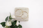 Gold Dipped Simple Hoop Earrings