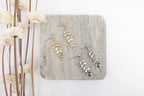 Leaf Crystal Dangle Earrings