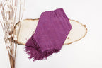 Berry Tone On Tone Church Scarf with Fringe