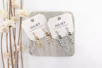 Leaf Crystal Dangle Earrings