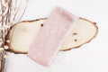 Fairytale Pink Tulips Design Two Tone Church Scarf with Frayed Edge