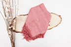 Carnation Pink Tone On Tone Church Scarf with Fringe