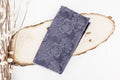 Blackberry Roses Design Two Tone Church Scarf with Frayed Edge