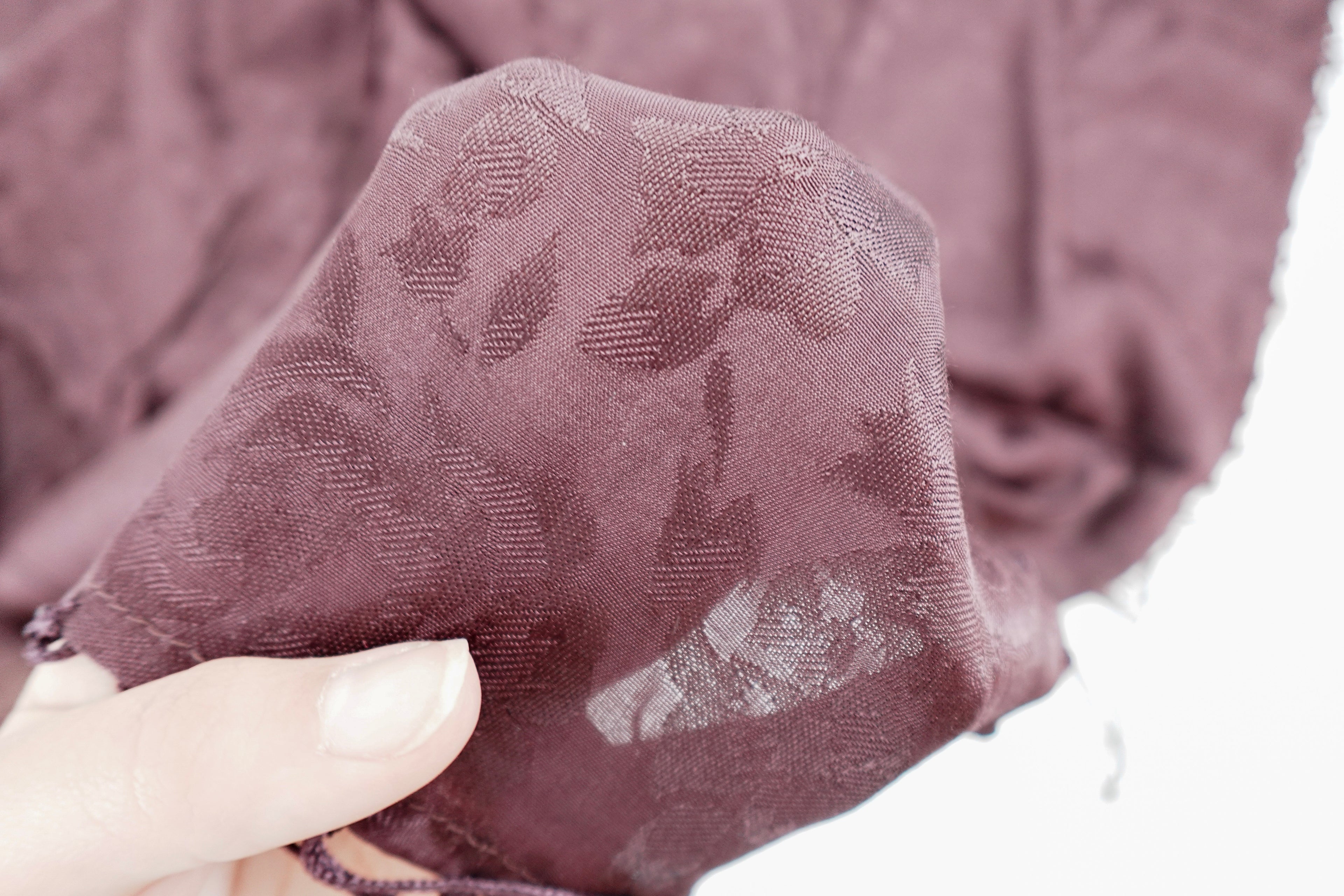 Cabernet Tone On Tone Church Scarf with Fringe