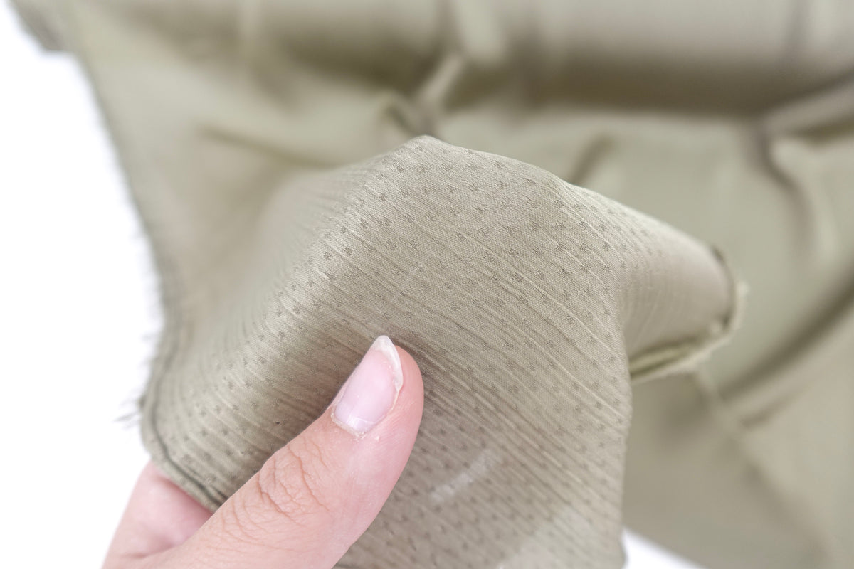 Olive Dotted Crinkle Sheen