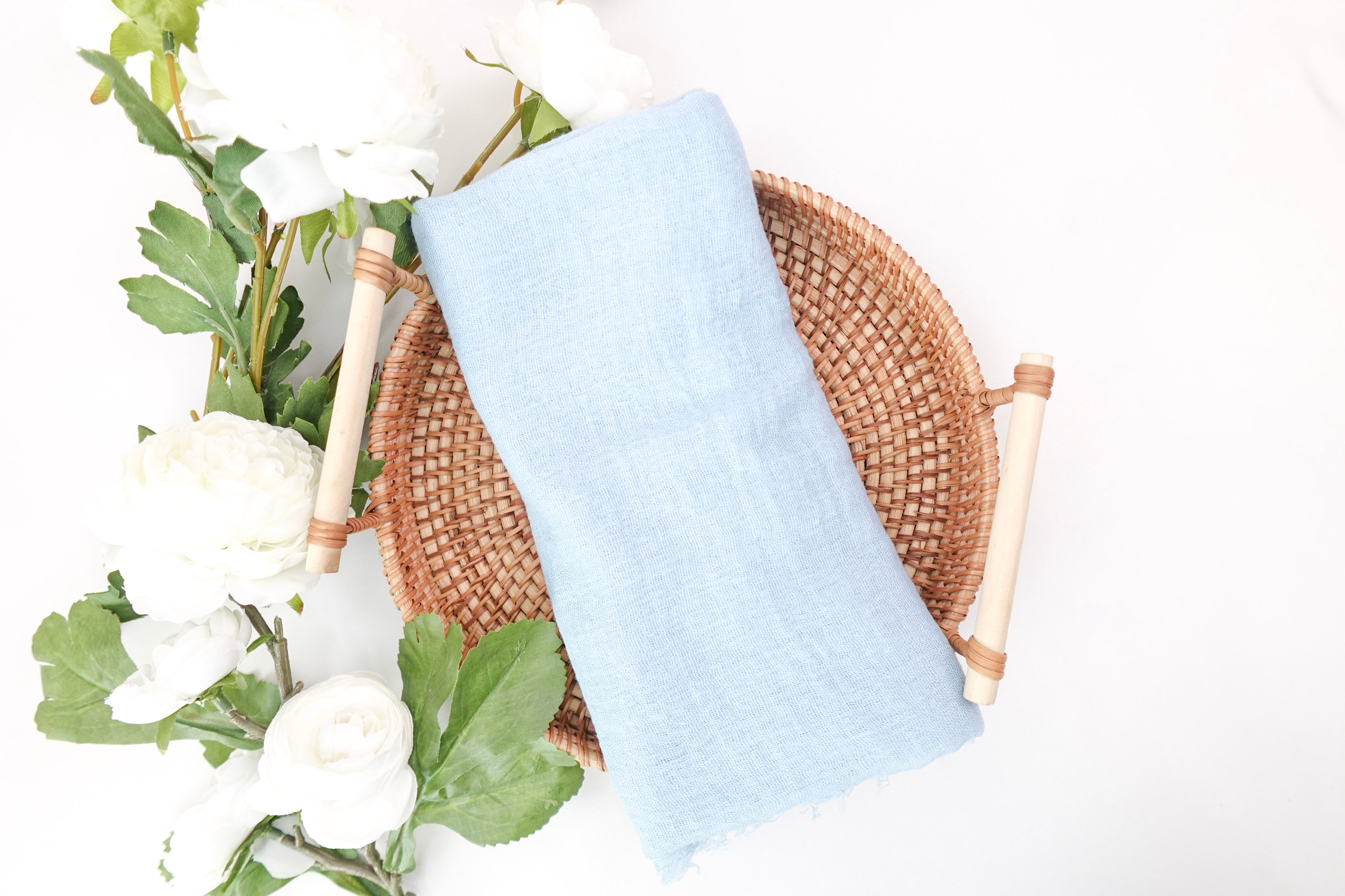 Sky Blue Gauze Scarf