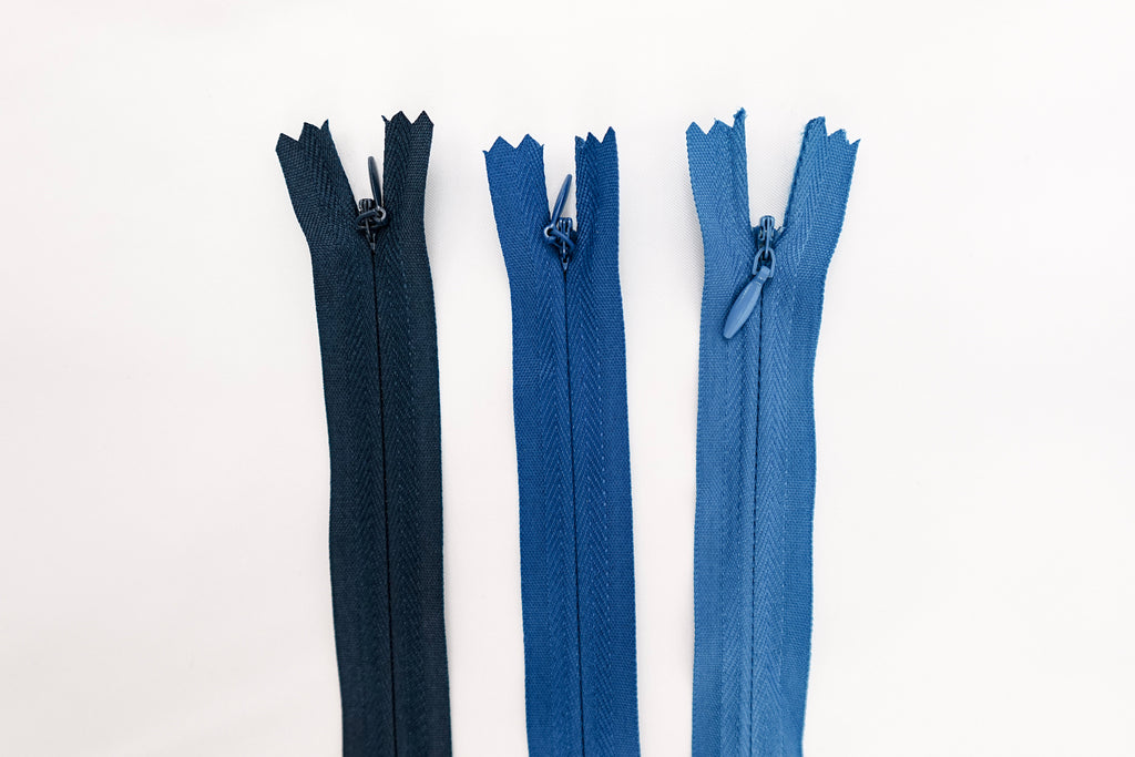 Invisible Zippers Blues & Greens