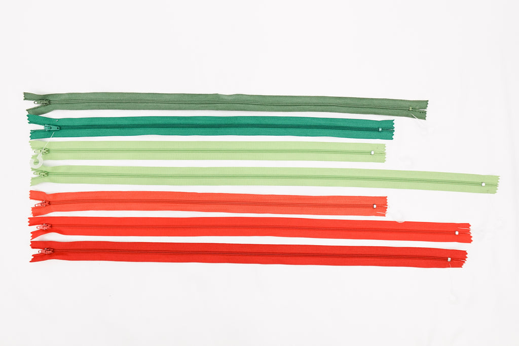 Long Regular Zippers Reds & Greens