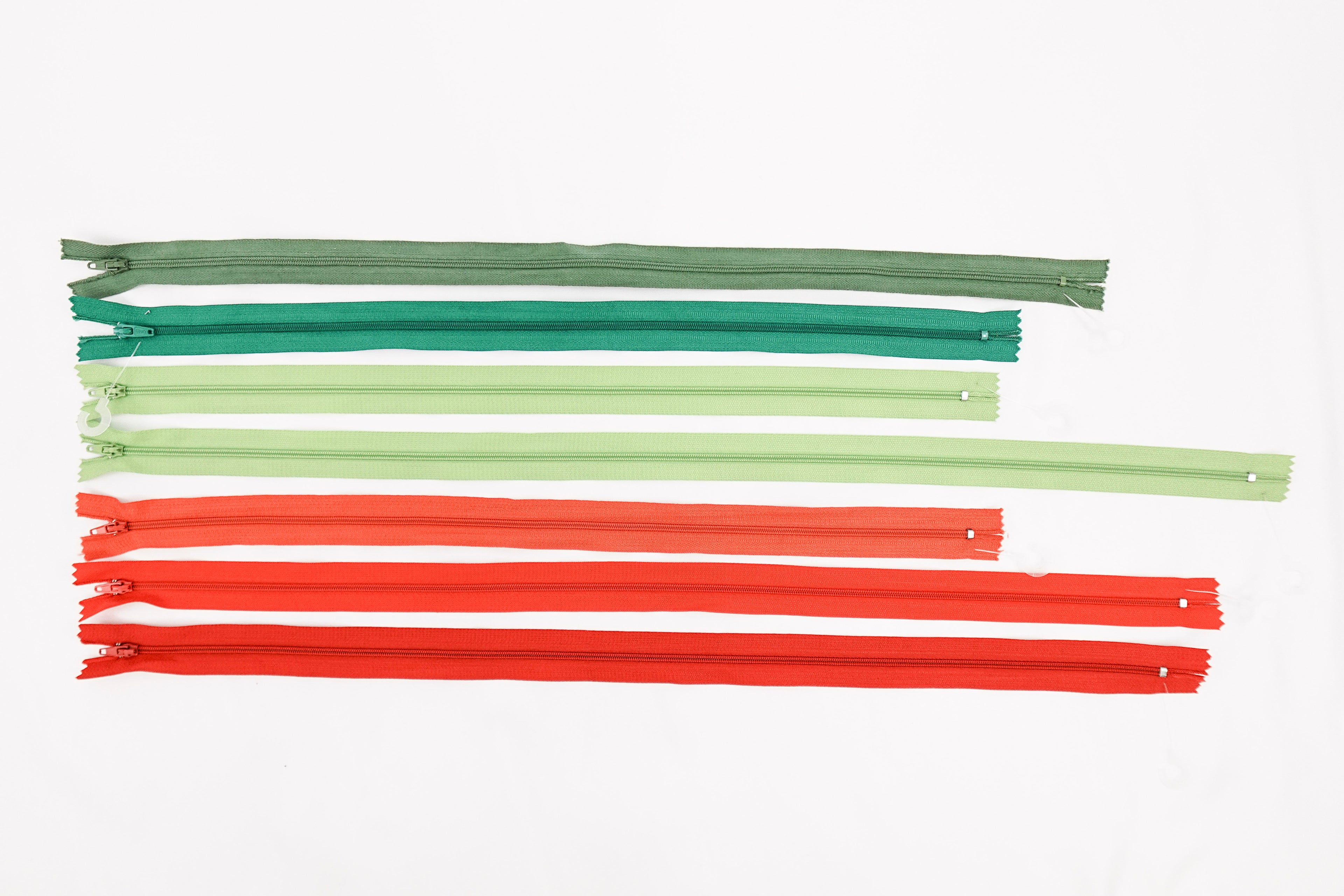 Long Regular Zippers Reds & Greens