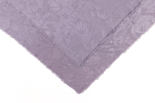 Blackberry Tulips Design Two Tone Church Scarf with Frayed Edge