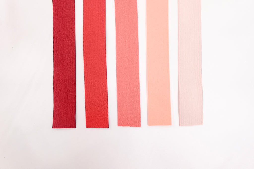 Reds & Pinks Soft 1.5" Waistband Elastic