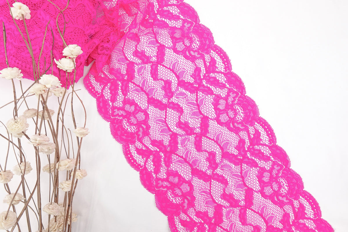 Hot Pink 9" Lace