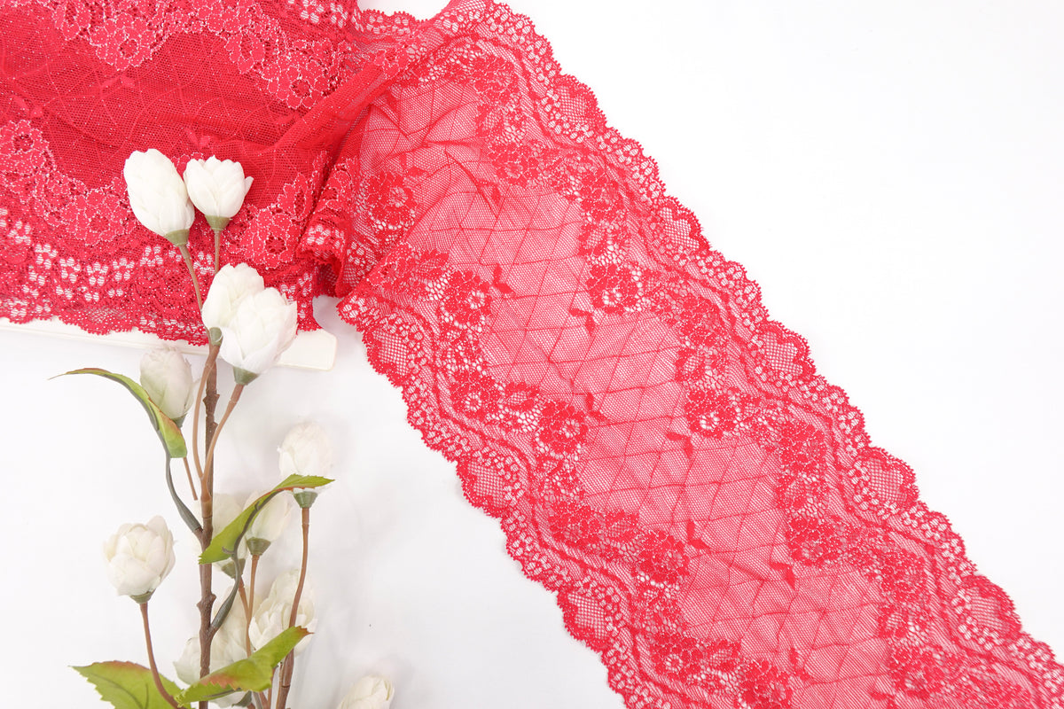 Lipstick Red 6.5" Lace
