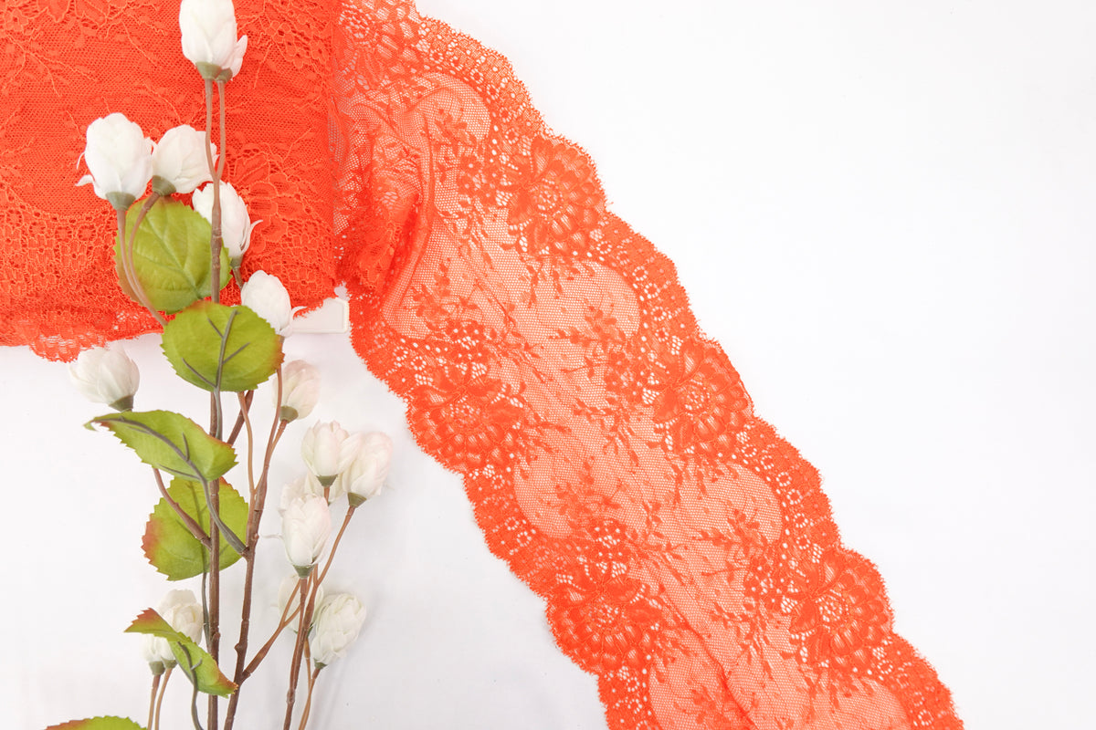 Bright Orange 6.5" Lace