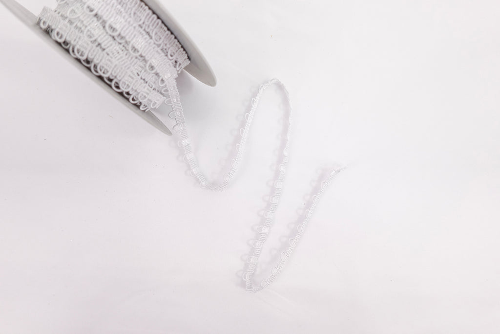 White 10mm Button Loops