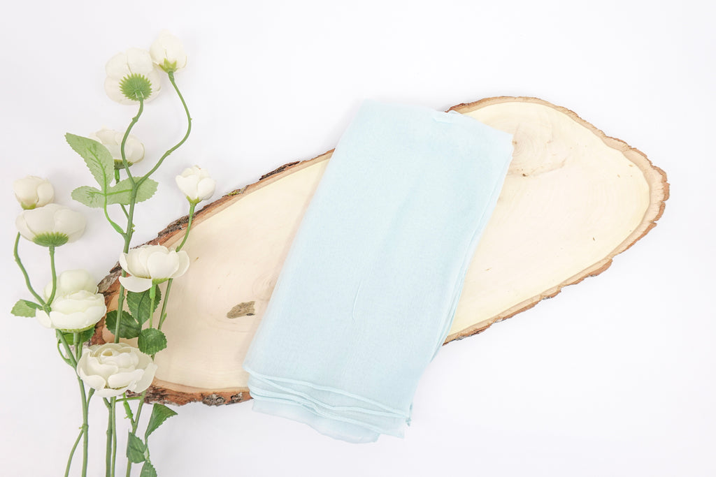 Elsa Blue Solid Square Scarf