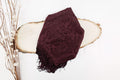 Cabernet Tone On Tone Church Scarf with Fringe