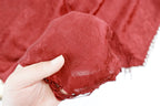 Cranberry Tone On Tone Church Scarf with Fringe