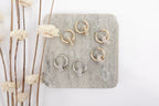 Crystal Interlocking Hoop Earrings