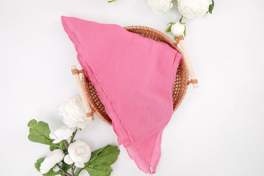 Aurora Pink Triangle Shimmer Scarf