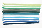 Invisible Zippers Blues & Greens