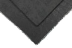 Black Daisies Design Two Tone Church Scarf with Frayed Edge