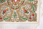 Cream Russia Style Church Scarf