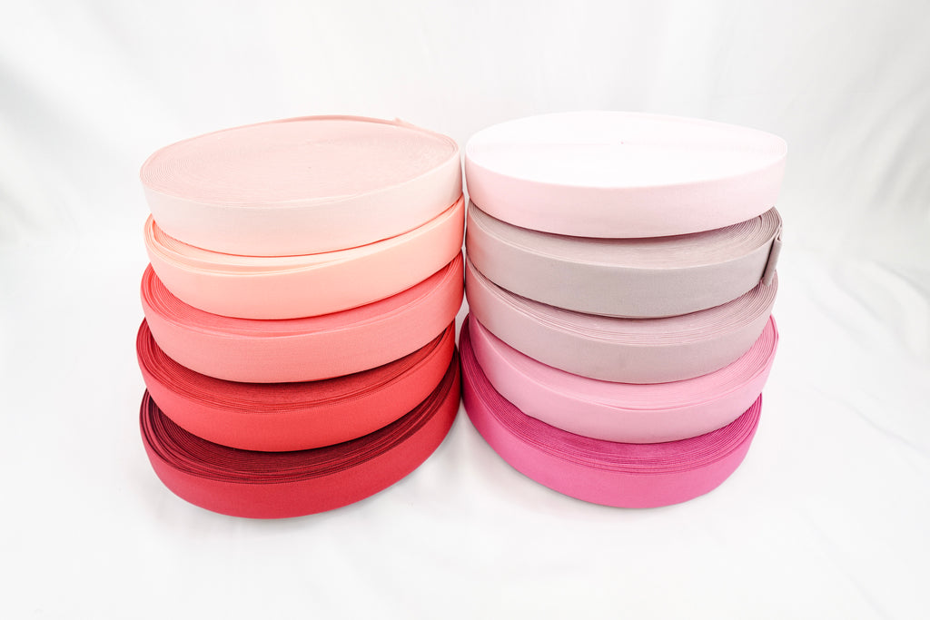 Reds & Pinks Soft 1.5" Waistband Elastic