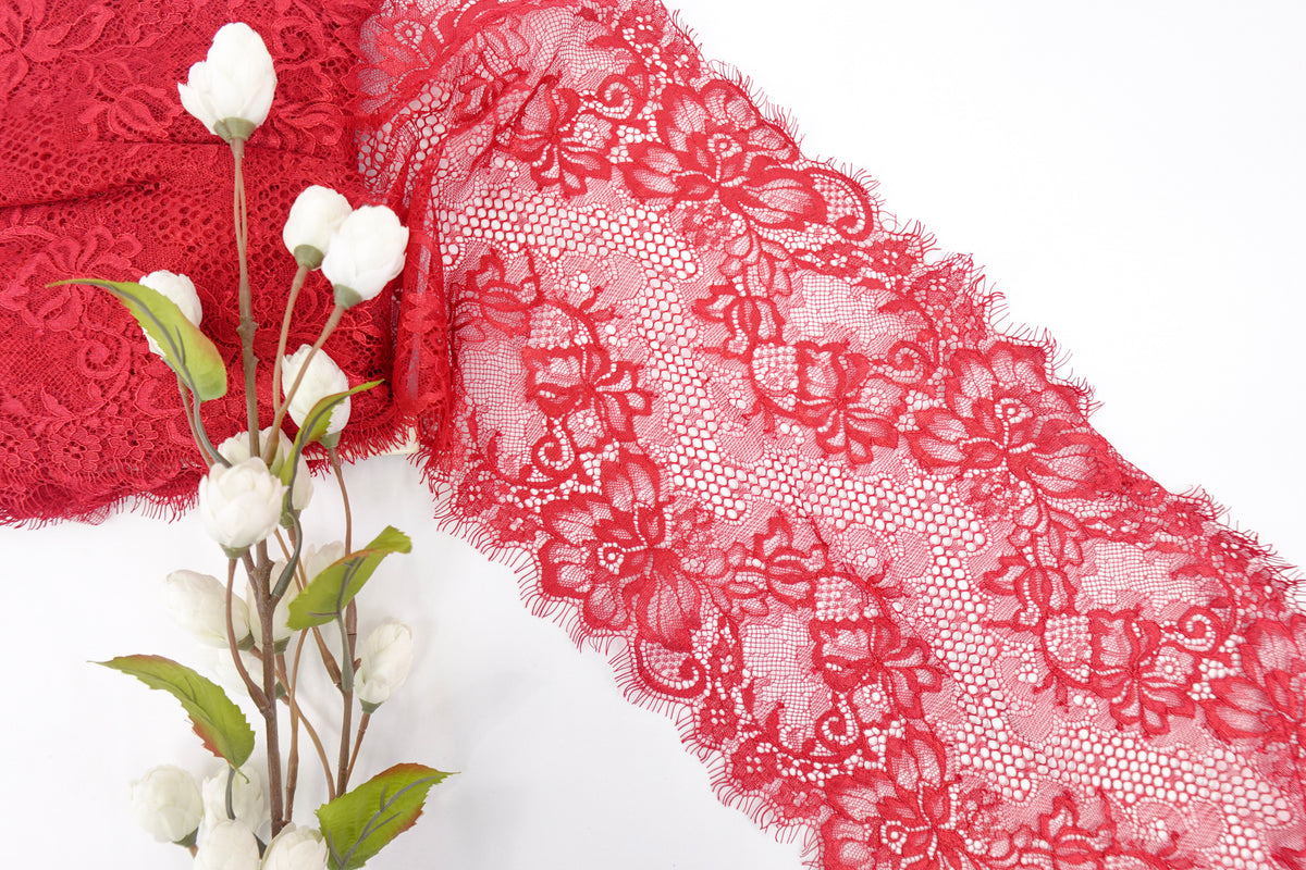 Lipstick Red 9" Lace