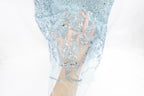 Muted Blue Glitter & Sequin Bridal Lace