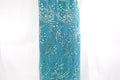 Egyptian Teal Sequin & Beads Floral Bridal Lace
