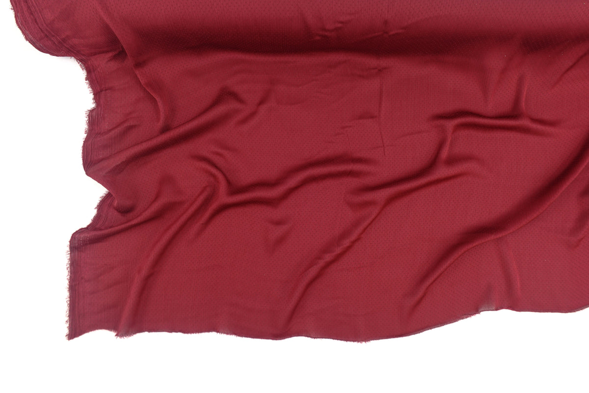 Cranberry Red Dotted Crinkle Sheen