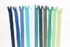Invisible Zippers Blues & Greens