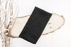 Black Daisies Design Two Tone Church Scarf with Frayed Edge